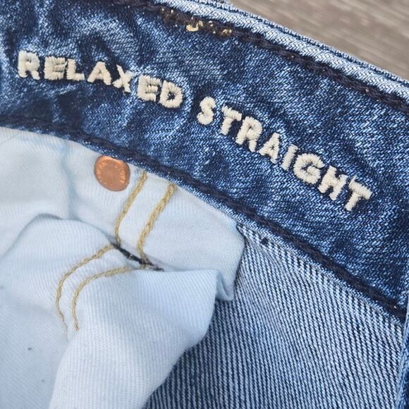 American Eagle Relaxed Straight Men's Denim Jeans Hemmed Short 40 X 25.5" - Picture 10 of 11